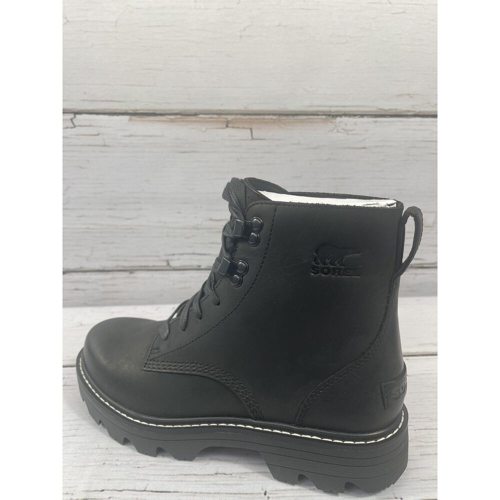 Sorel Boots Womens Size 7.5 Black Revel RD Boot Lace WP Waterproof Ankle Booties